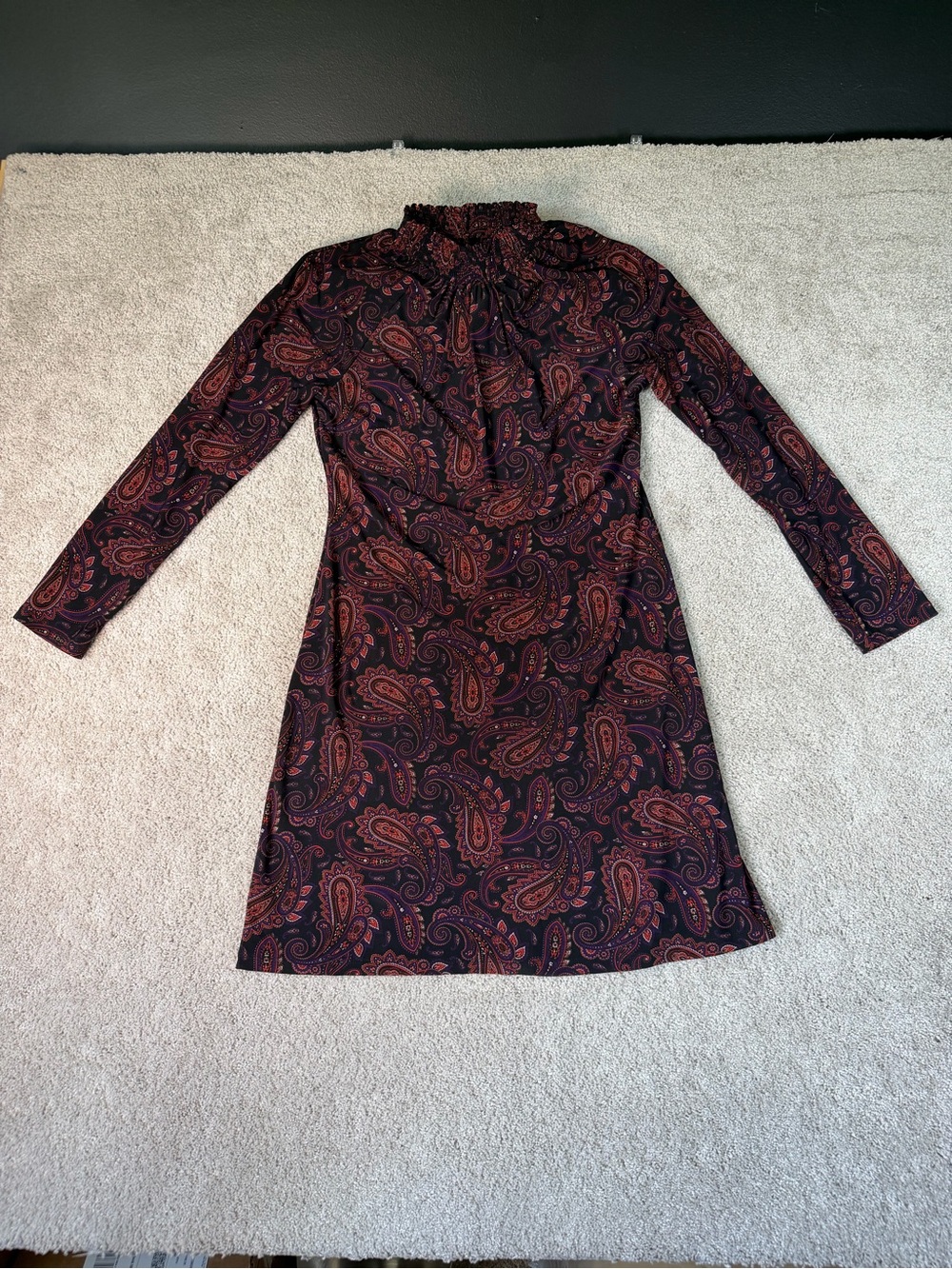 Tommy Hilfiger Women’s Paisley Mock-Neck Dress Size‎ 4 EUC